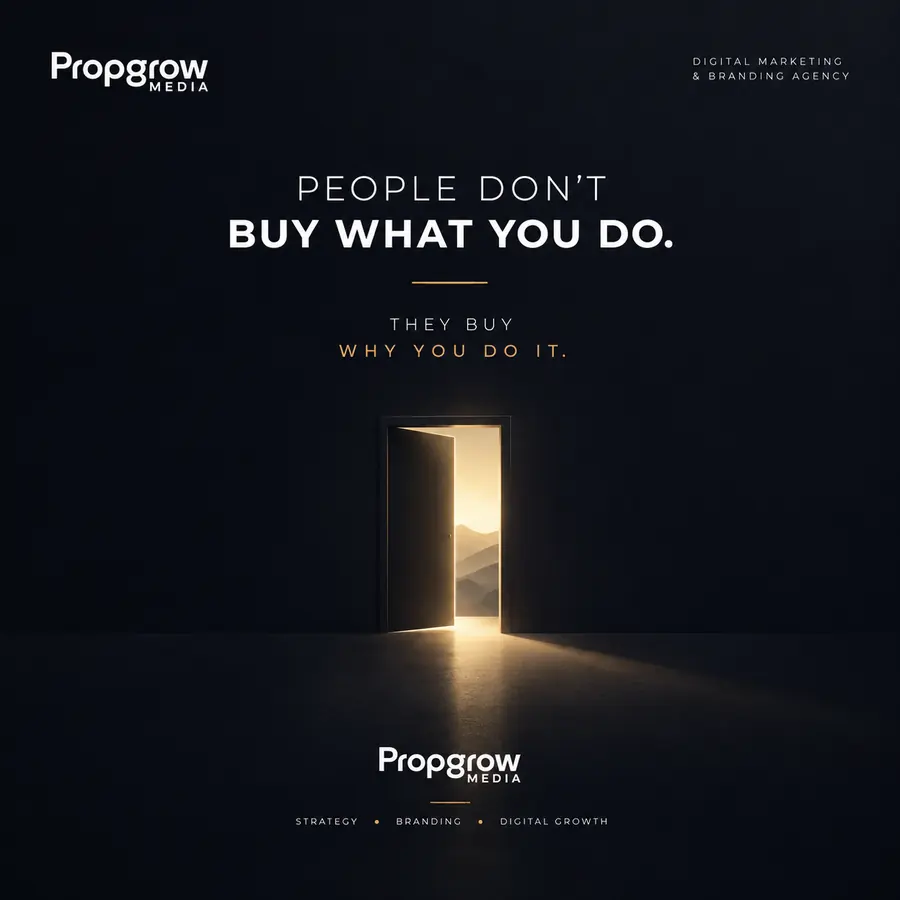 People Don't Buy What You Do (Alternate Layout). Social media creative for Propgrow Media.